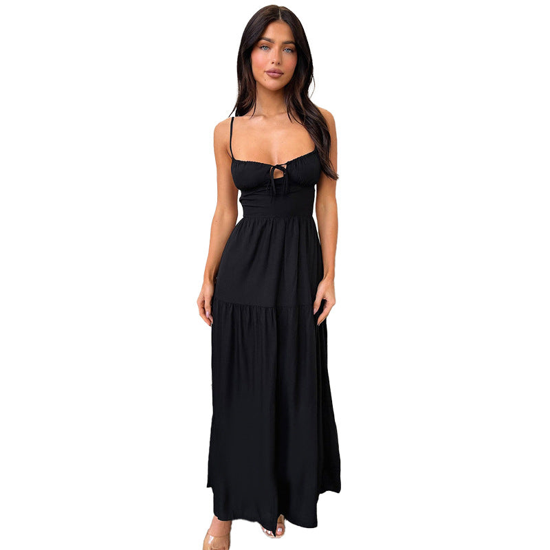 Sling Backless A Swing Holiday Dress