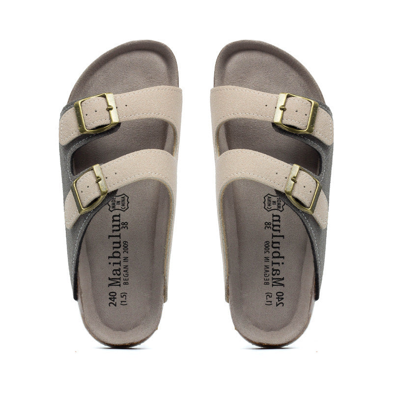 Flat Anti-slip Cork Slippers