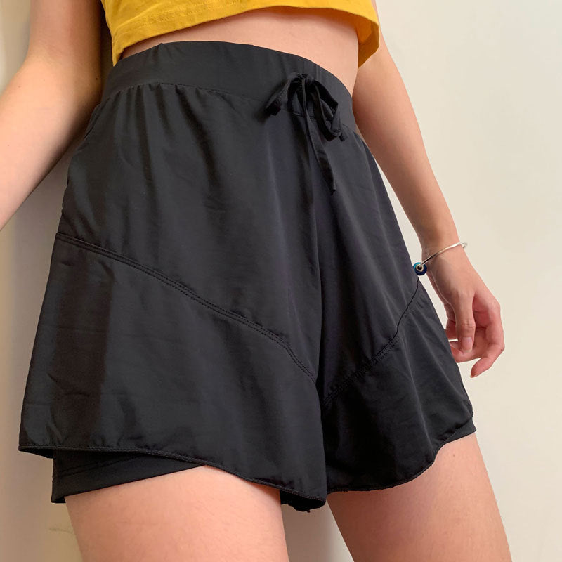 Double Layer Light Proof Sweat Absorbent Breathable High Elastic Shorts