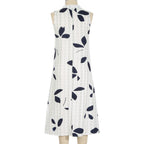 Women's Casual Leaf Waist V-neck Mid-length Dress