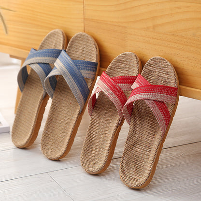 Four Seasons Home Sweat-absorbent Linen Slippers