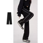 Women's Fashion Loose High Waist Straight Casual Sports Pants
