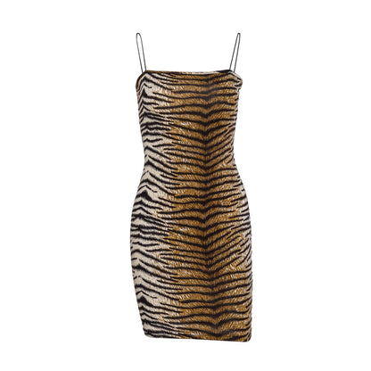 Leopard Print Slip Dress Dress