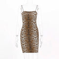 Leopard Print Slip Dress Dress