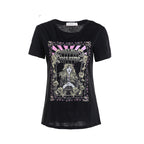 Retro printed T-Shirt Top for women