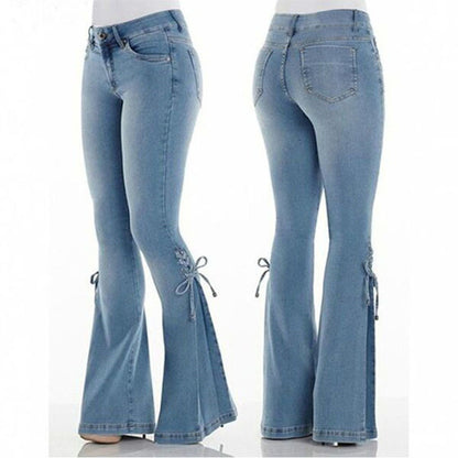 Wide-leg flared jeans