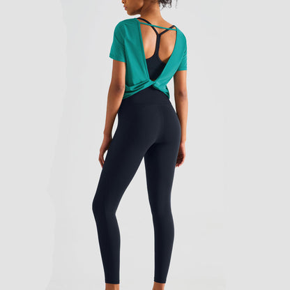 High Waisted Yoga Pants For Women With Naked Butt Lift Peach Running Tight Exercise