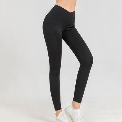 V Waist Tight Yoga Pants Women Compound