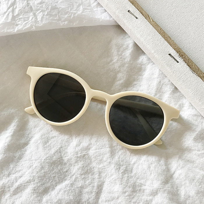 Sunglasses round frame mirror