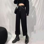 High Waist Slim Dark Blue Jeans