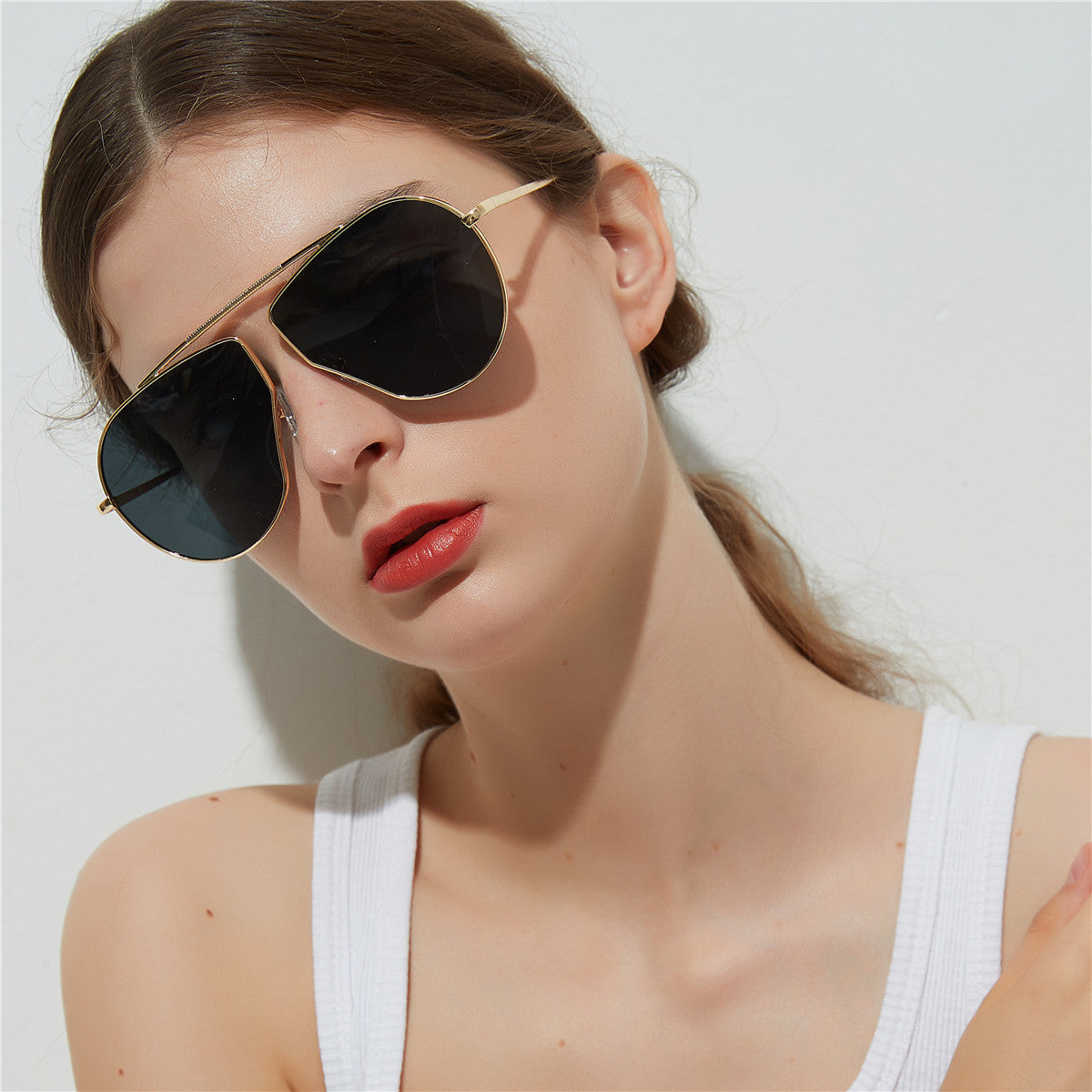 Polygonal Big Frame Sunglasses