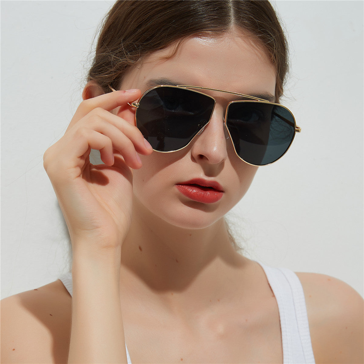 Polygonal Big Frame Sunglasses