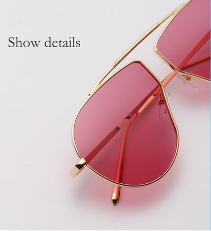 Polygonal Big Frame Sunglasses