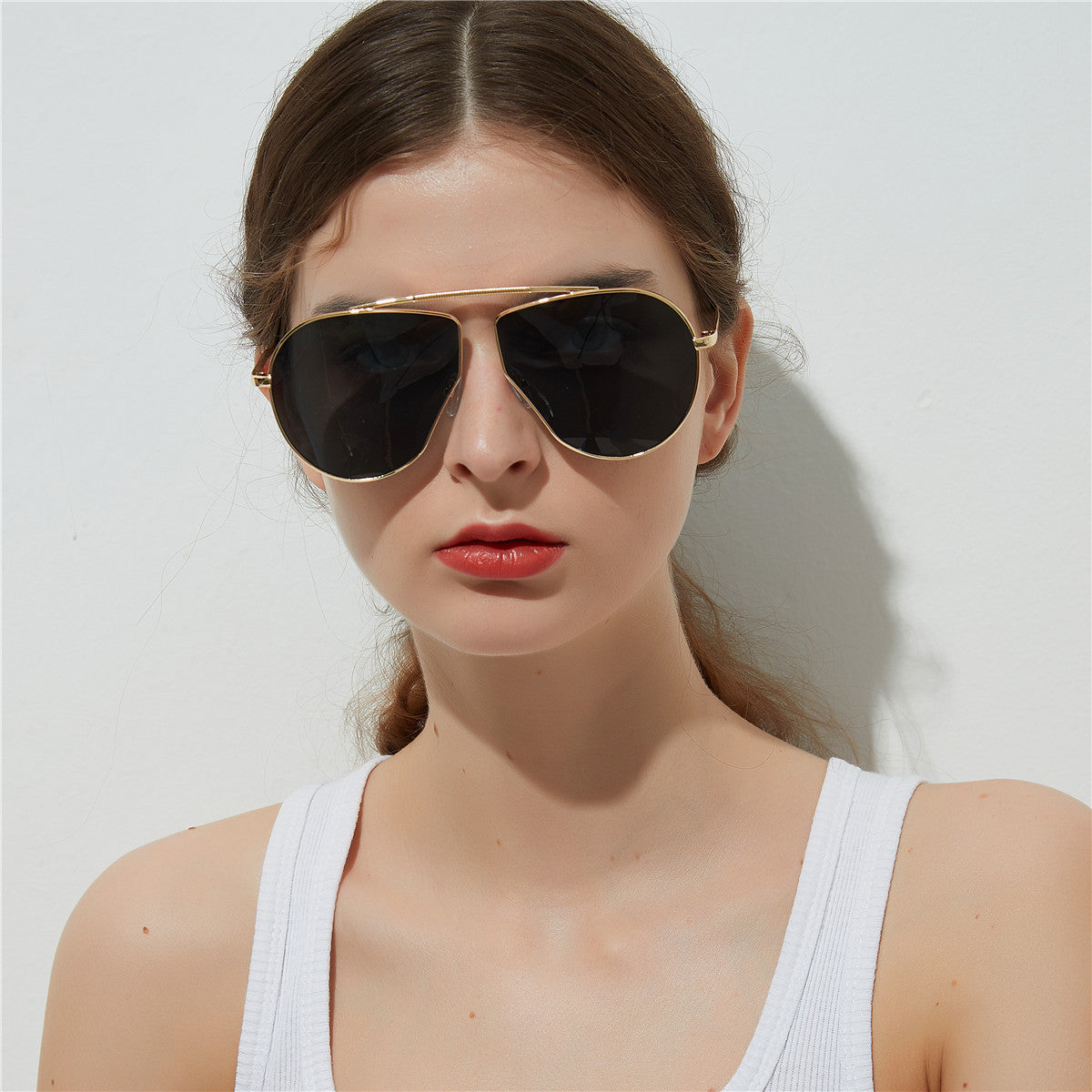 Polygonal Big Frame Sunglasses