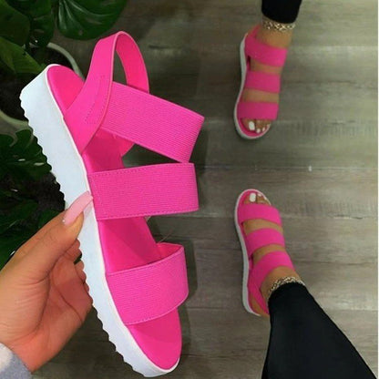 Women Shoes Flat Bottomed Color Matching Women Anti Slip Sandals