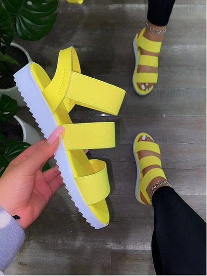 Women Shoes Flat Bottomed Color Matching Women Anti Slip Sandals