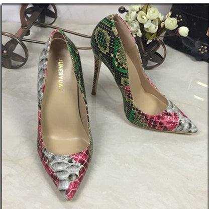 Snakeskin  Pumps Leather Shoes