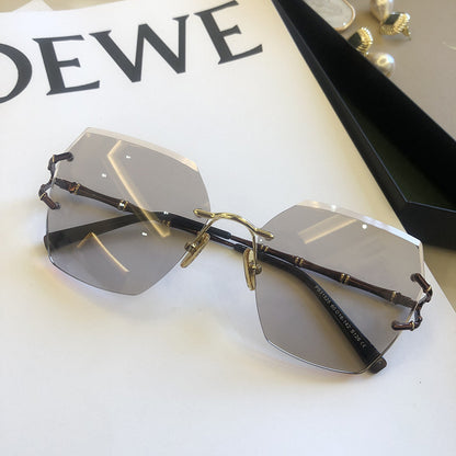 New Rimless Cut Edge Sunglasses For Women