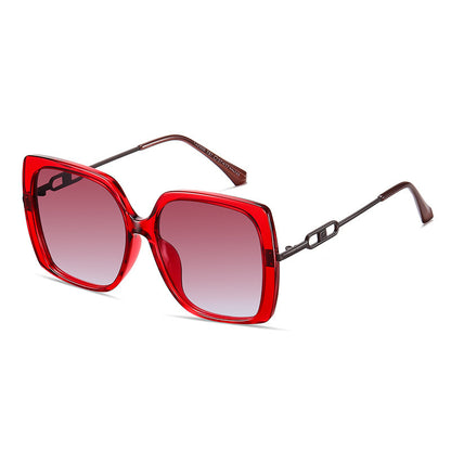 Large Framed Metal Polarized Sunglasses For Women Driving With Sunglasses