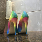 Rainbow super high heels