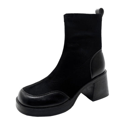 Thick Bottom Boots Chunky Heel Martin Boots Women