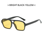 Retro Double Bridge Polygonal Sunglasses