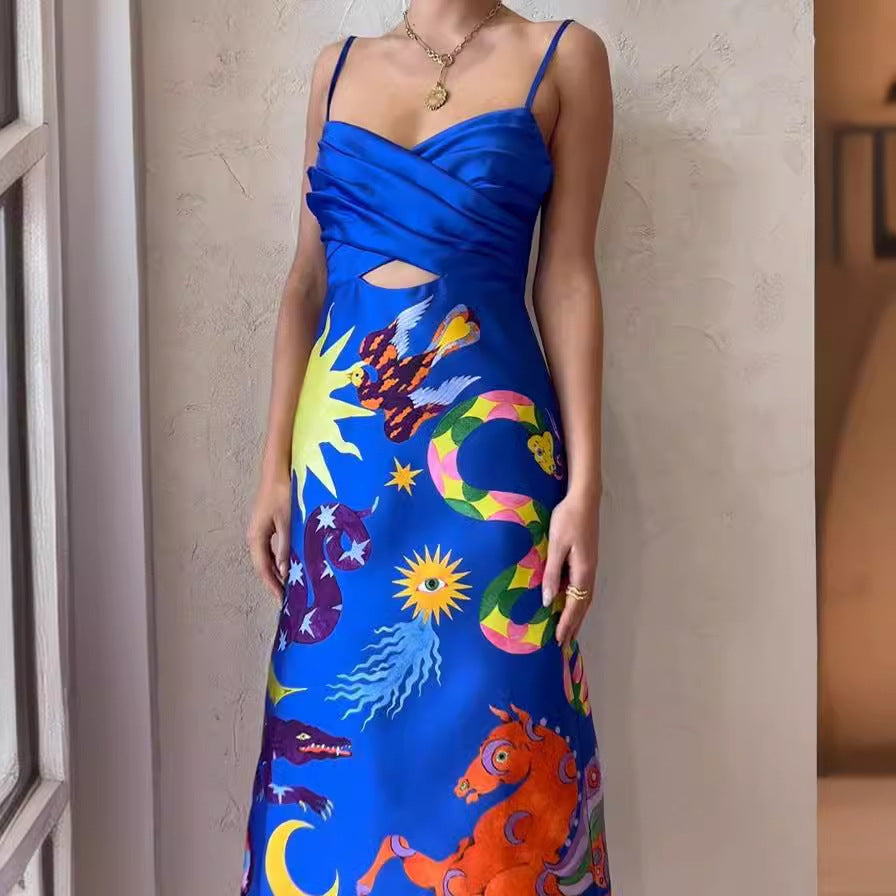 Fashion Suspenders Sleeveless Dress Women