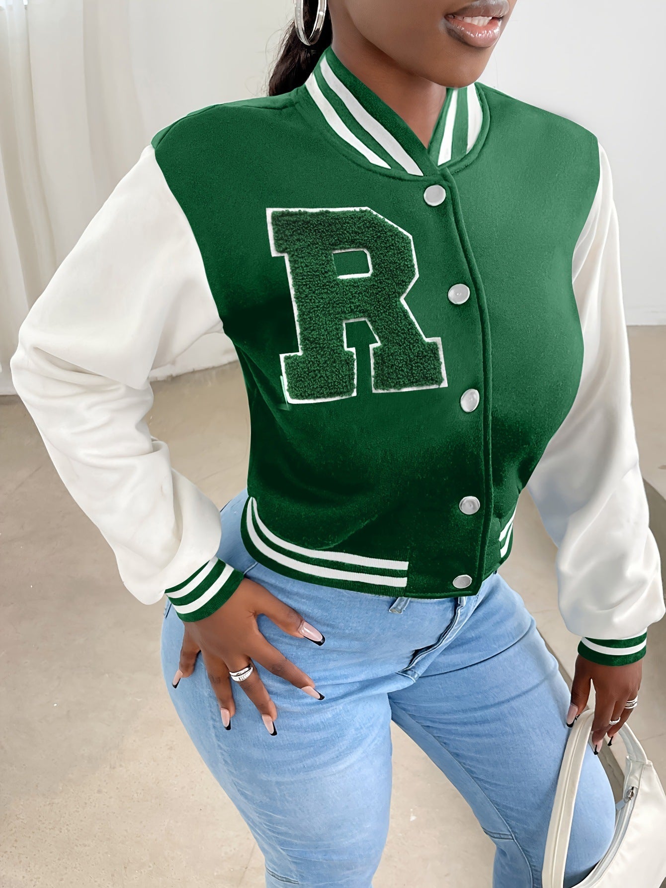 Women's Polyester Baseball Jacket