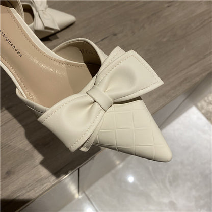 White French Small Heels High Heels Women's Wedding Shoes