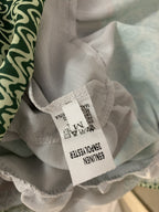 Spring And Autumn Print Positioning Cotton And Linen Skirt Dress
