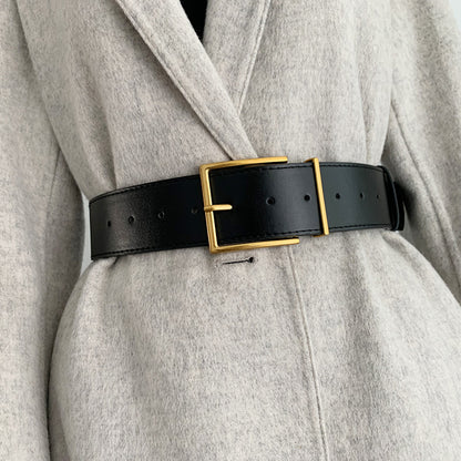 A Stylish Go-to Suit For Women With A Wide Black Belt