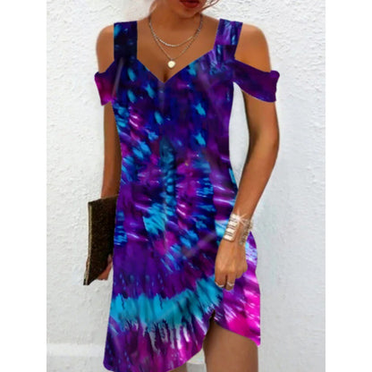 Cross-border European And American Women's Summer Foreign Trade New Printing Elegant Dress