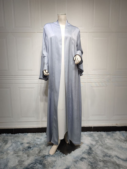 Ruffle Sleeve Solid Color Inverness Middle East Soft Dress