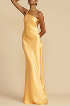 Party Slim-fit Oblique Shoulder Dress Women