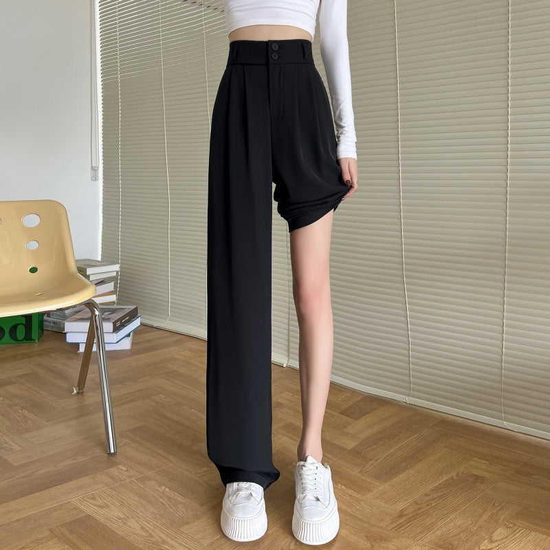 High-grade Suit Drooping Wide-leg Pants Loose Draggle-tail Trousers