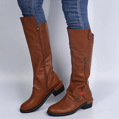 Plus Size Amazon Flat Zipper Women Boots