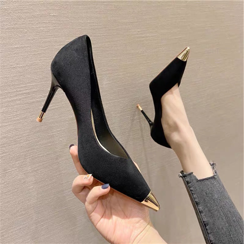 Ladies Plaid Pointed Toe Stiletto Pumps