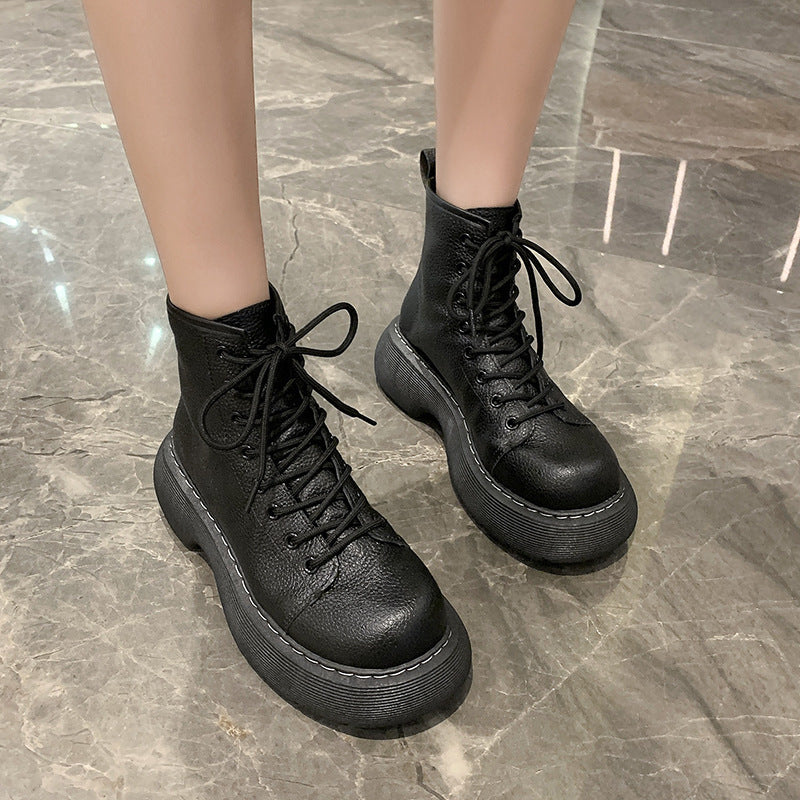 Fashion Lace-up Ankle Boots Women Thin Skinny Boots