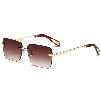 Frameless Square Sunglasses Retro