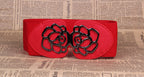 Women's Elastic Rose Buckle Tight Belts
