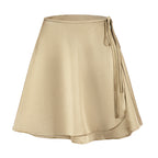 High Waist Lace-up One-piece A- Line Skirt