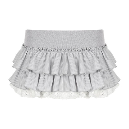 Sweet Ballet Style Stitching High Waist Dance Short Girl Cute Princess Cake Dress