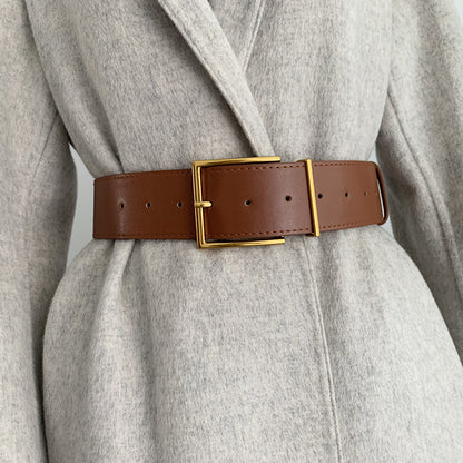 A Stylish Go-to Suit For Women With A Wide Black Belt