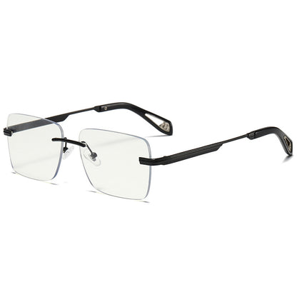 Frameless Square Sunglasses Retro