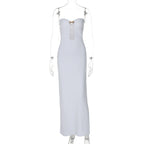 Fashion Hollowed-out Chest-wrapped Dress Women
