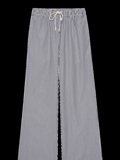 Fashion Women's Wear Striped Drawstring Wide-leg Pants For Women