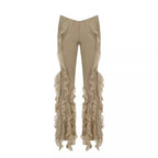 Ear Flying Pants Slim-fit Micro Flared Pants Women