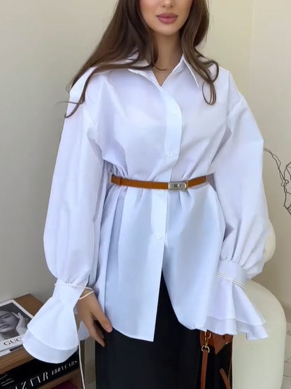 Casual Bell Sleeve Shirt