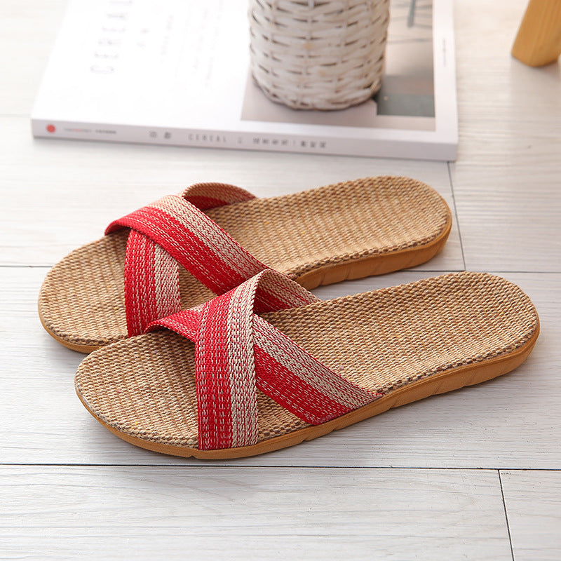 Four Seasons Home Sweat-absorbent Linen Slippers