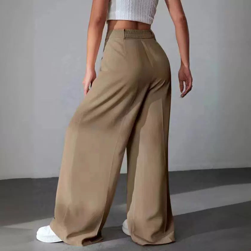 Wide Leg High Waist Slimming Loose Drooping Straight Mop Pants